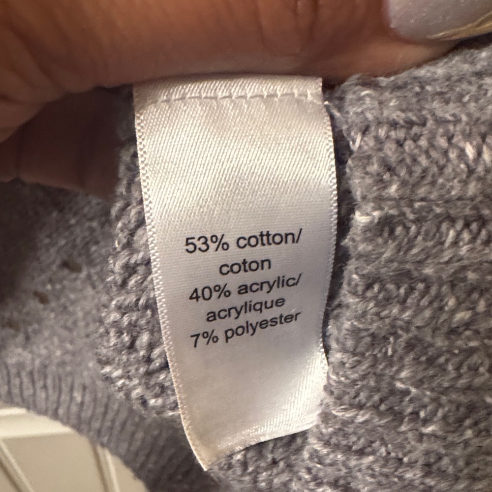 Maurices Charcoal Dot Pattern Crew Neck Sweater - Picture 5 of 7
